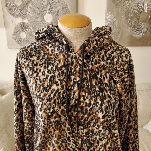 Volcom Straight Zipn Hoodie sz XS/Small in Leopard - Picture 3 of 12